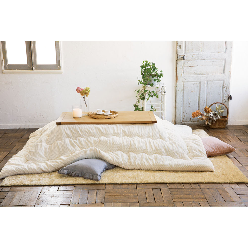 北海道産ミズナラ天然木のローこたつ 角型 120×60cm こたつテーブル こたつ 611402