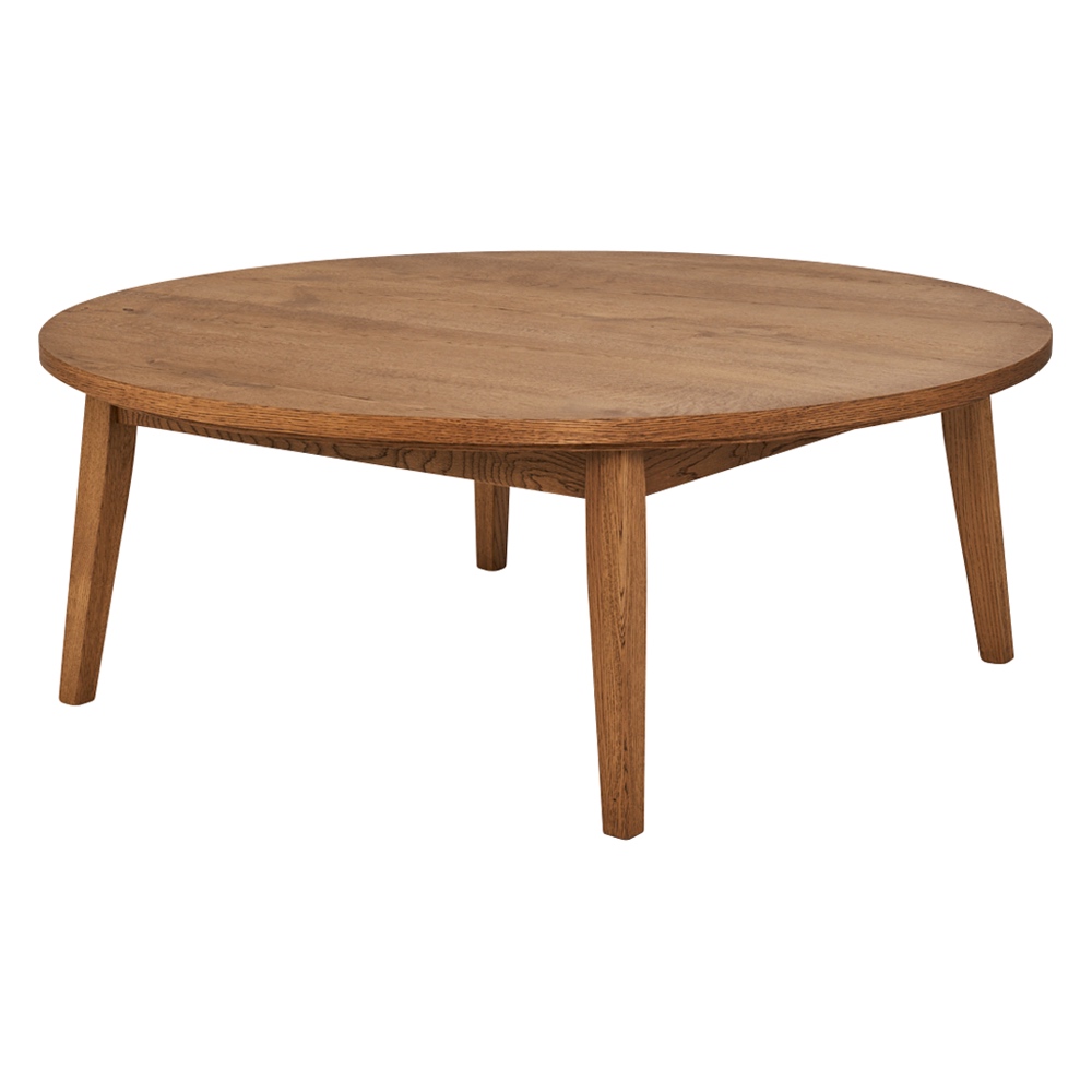 北海道産ミズナラ天然木のローこたつ 丸型 径110cm こたつテーブル こたつ 611405