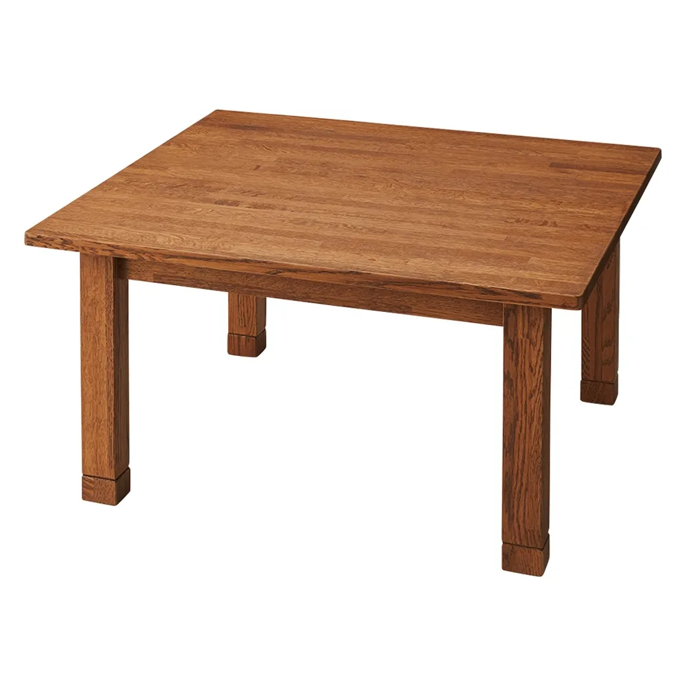 ウイスキー蒸留所から再利用された樽材オーク天然木こたつ 80×80cm こたつテーブル こたつ 611406