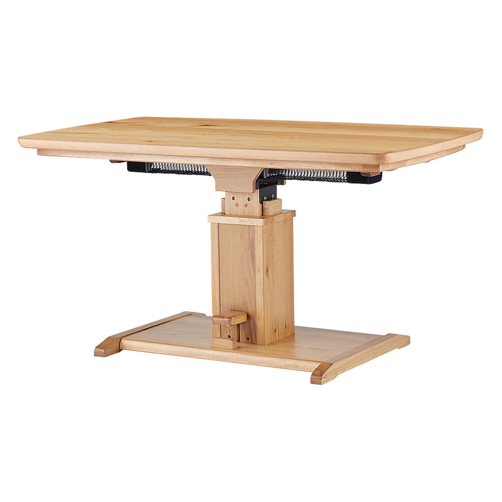 天然木仕上げの昇降式こたつテーブル 幅120cm奥行70cm こたつテーブル こたつ 611409