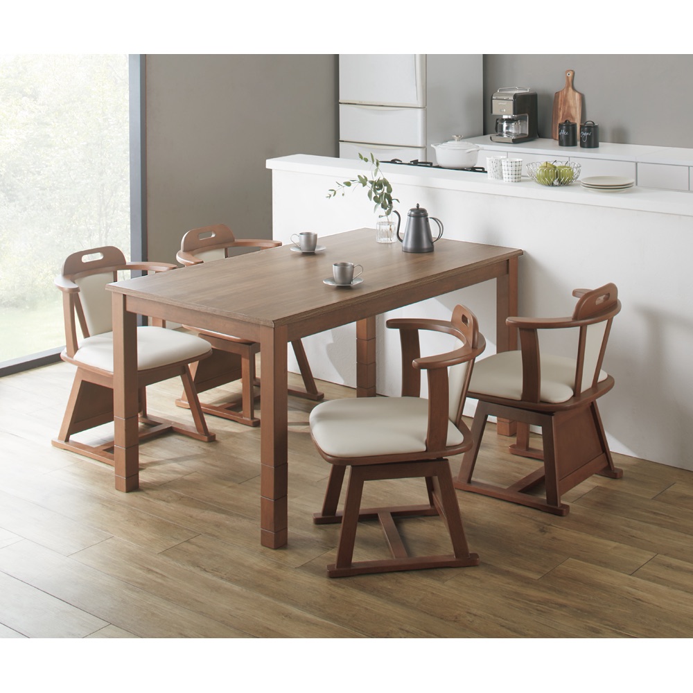 6段階に高さ調節できる！モダンダイニングこたつシリーズ テーブル 135×80cm こたつテーブル こたつ 611353