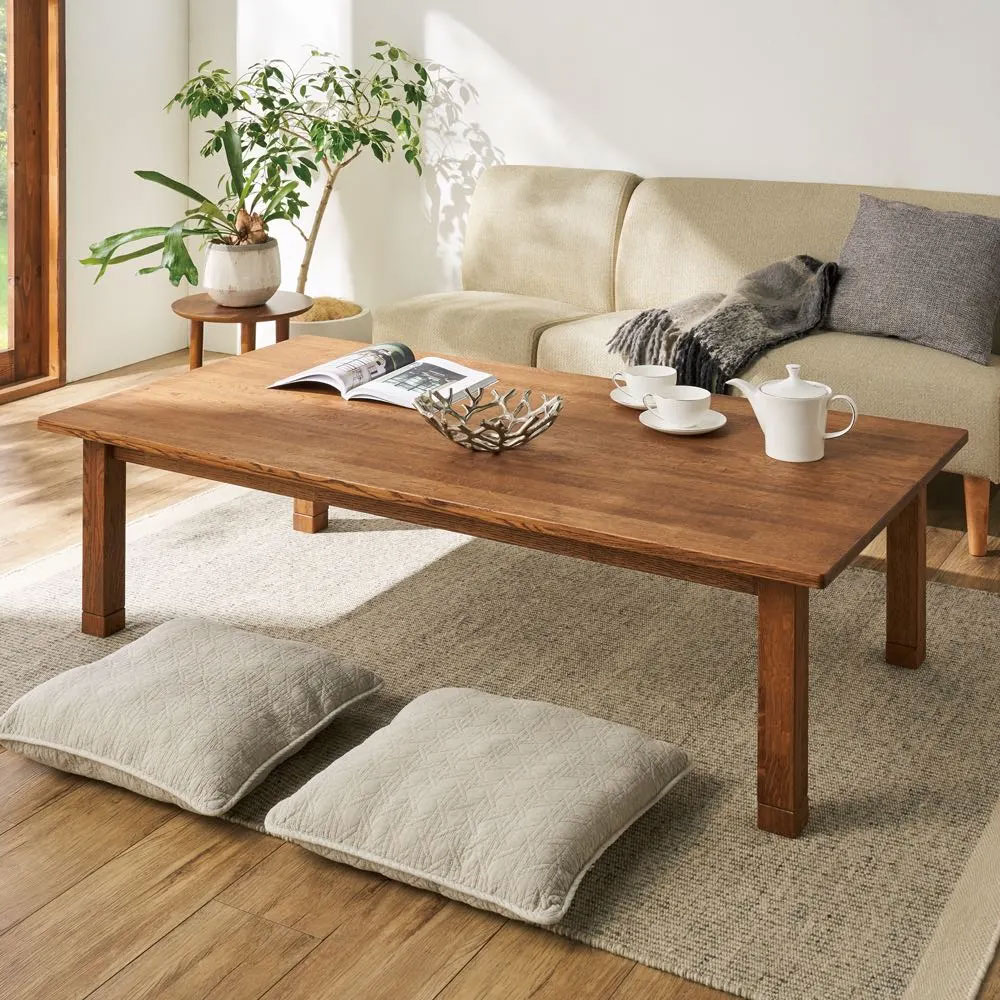 ウイスキー蒸留所から再利用された樽材オーク天然木こたつ 150×80cm こたつテーブル こたつ 611408