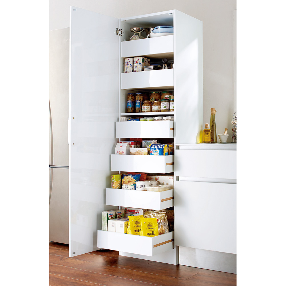 スライドトレー式 大量収納キッチンストッカー 幅50 通販 ディノス