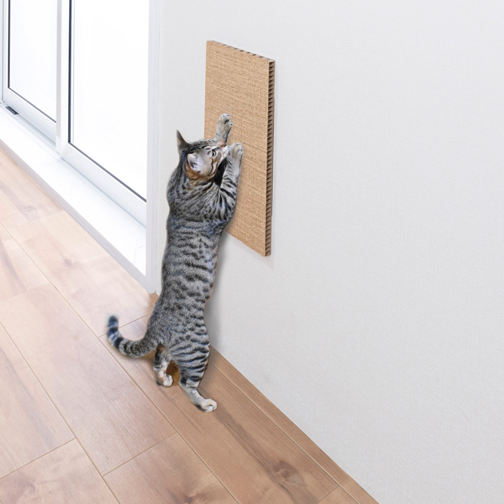 壁に貼れる猫の爪とぎシリーズ 麻タイプ 2枚組 通販 ディノス
