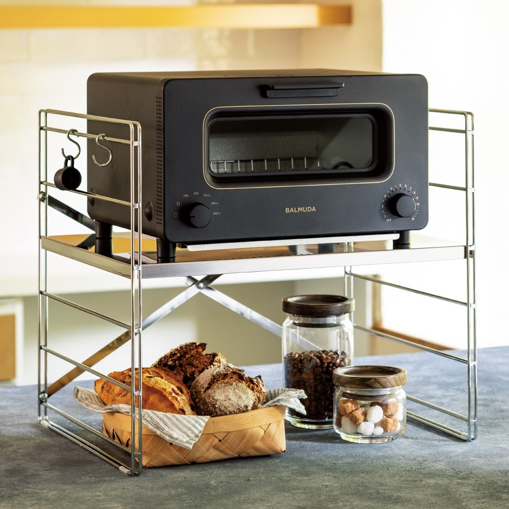 ダブルフレーム ステンレス棚 トースターラック 1段 45cm 通販 ディノス