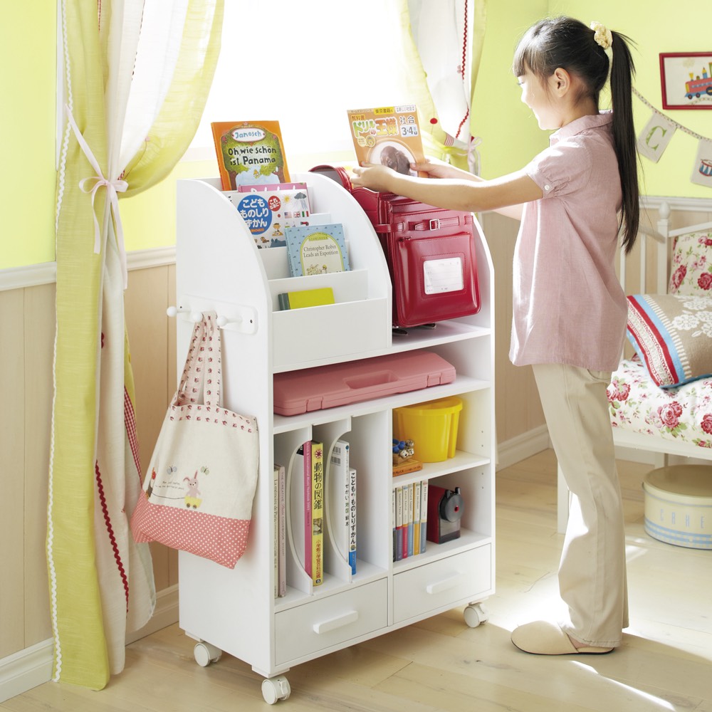 Dショッピング 旅行用品 ホビー ペット キッズ ベビー 絵本ラック 絵本棚 家具 収納 子供部屋 国産 明日の準備ラクラク しつけマルチワゴン ａ４ランドセル対応 カテゴリ 本棚 ラック シェルフの販売できる商品 ディノス ドコモの