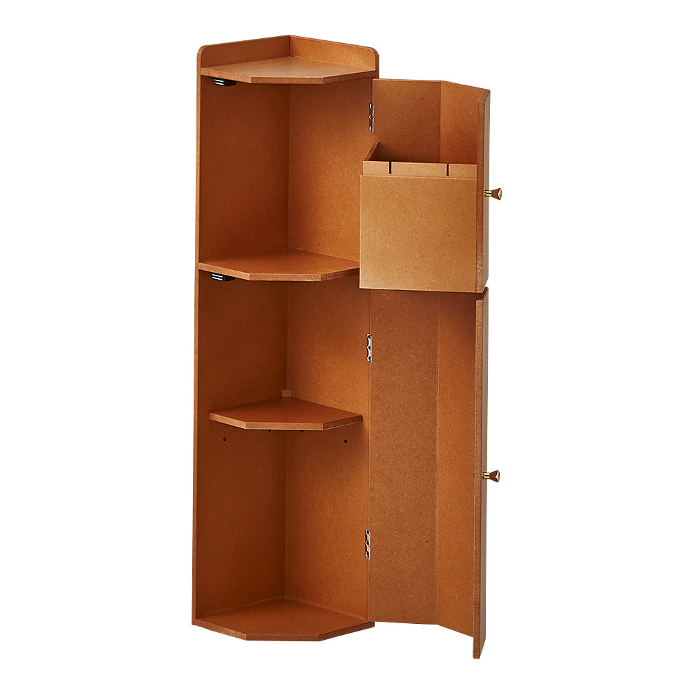 Dショッピング 家具 収納 トイレ収納 洗面所収納 トイレラック サニタリー雑貨 こだわりトイレの木製コーナーラック 上部ゴミ箱付き 高さ75cm カテゴリ トイレ 洗面所収納の販売できる商品 ディノス ドコモの通販サイト