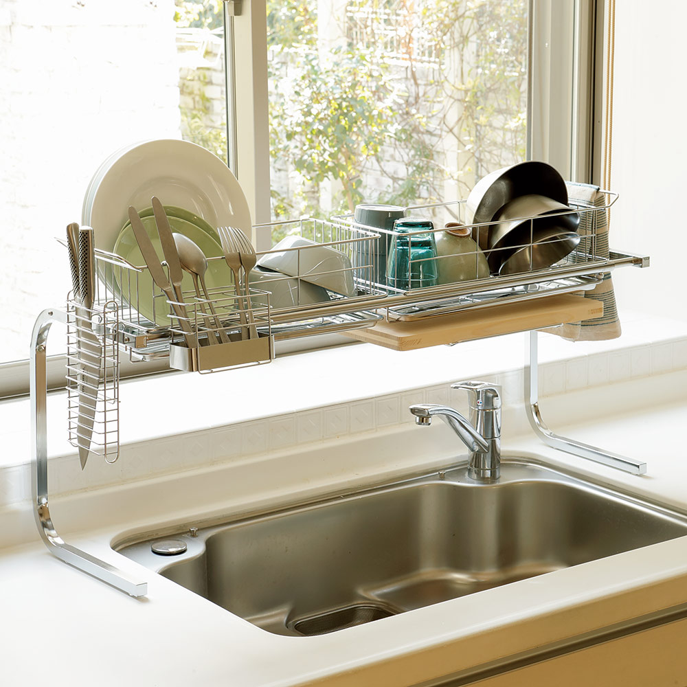 手前がすっきり伸長式シンク上水切り 1段 通販 ディノス