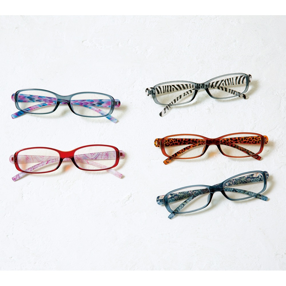 フィルストン Uv ルーライトカット リーディンググラス 男女兼用 スクエア型 柄入り 通販 ディノス