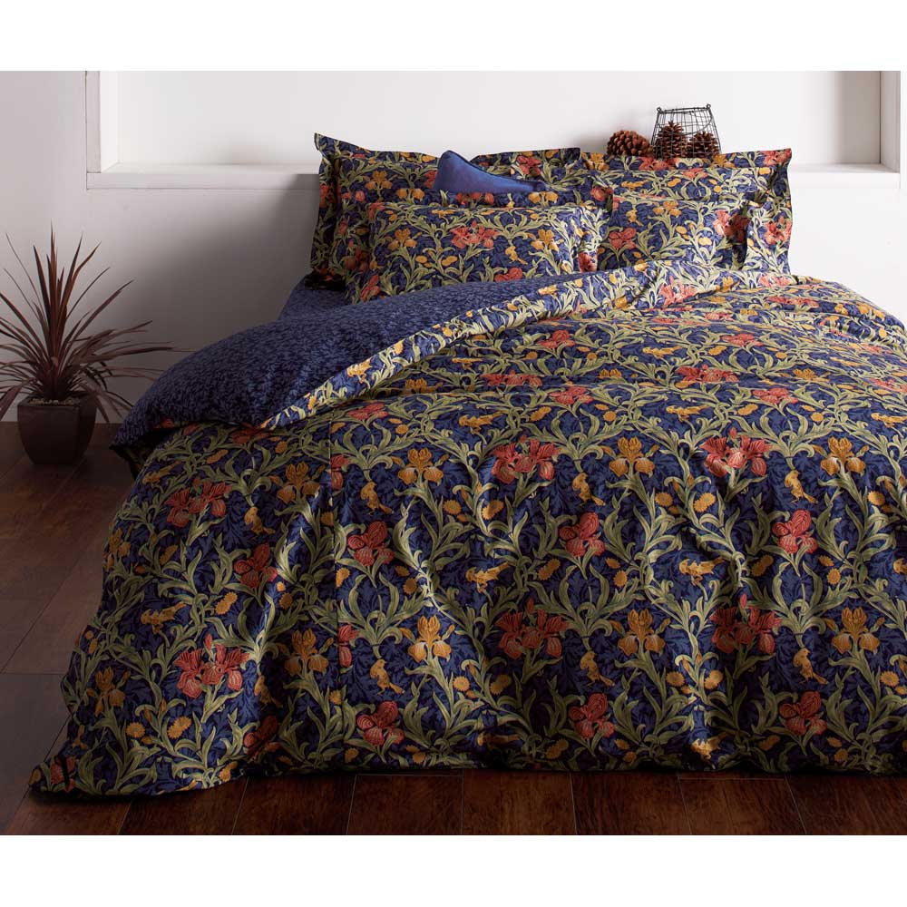 ウィリアムモリスV&A 掛け布団カバー ダブル　アイリス柄190×210cm ウィリアムモリスV&A 掛け布団カバー ダブル アイリス柄190×210cm