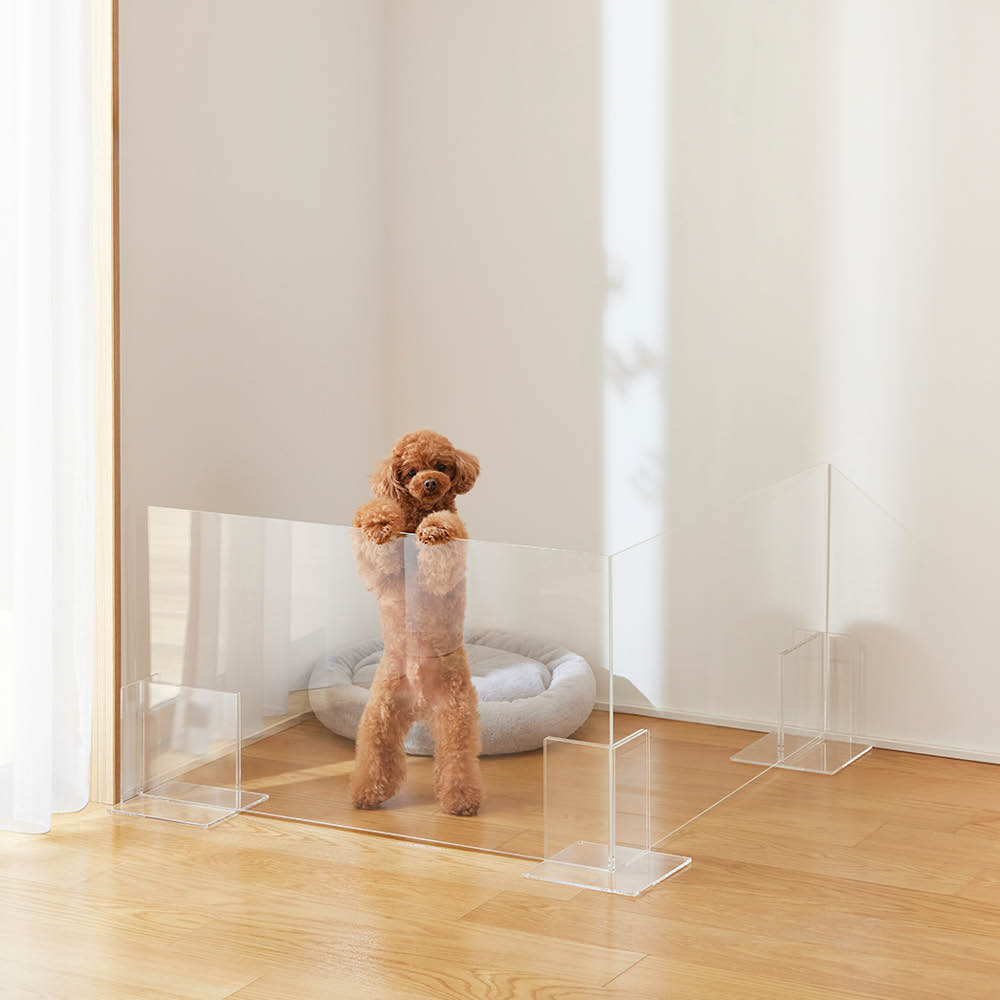 ≪高さ50.3cm コーナー用（2枚）≫ アクリル ペットゲート  