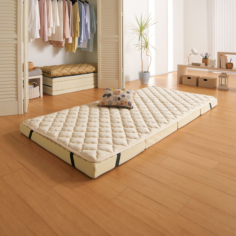 ≪セミシングル≫ システムコンパクトマットレス ふかふかパッド(上層のみ) 敷きパッド ベッドパッド 523480