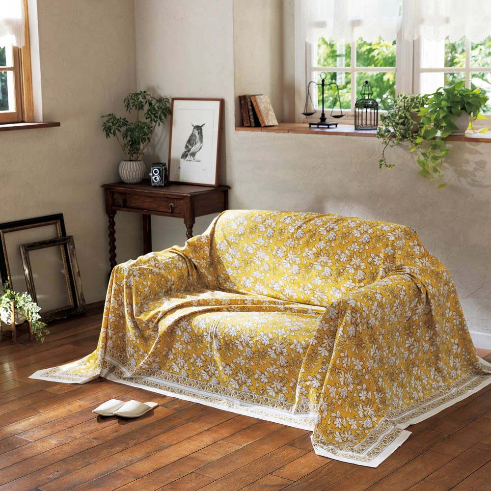 ≪約200×300cm≫ インド製綿100%マルチクロス ソファーカバー 524928