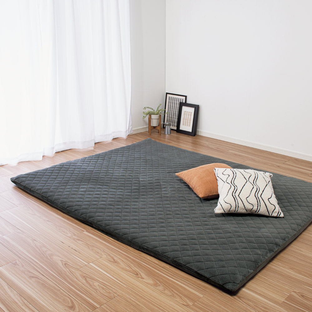 ≪約155×205cm≫ ブレスエアー(R)ラグ+専用あったかカバーお得な同色セット 洗えるラグ カーペット ラグ マット 525135