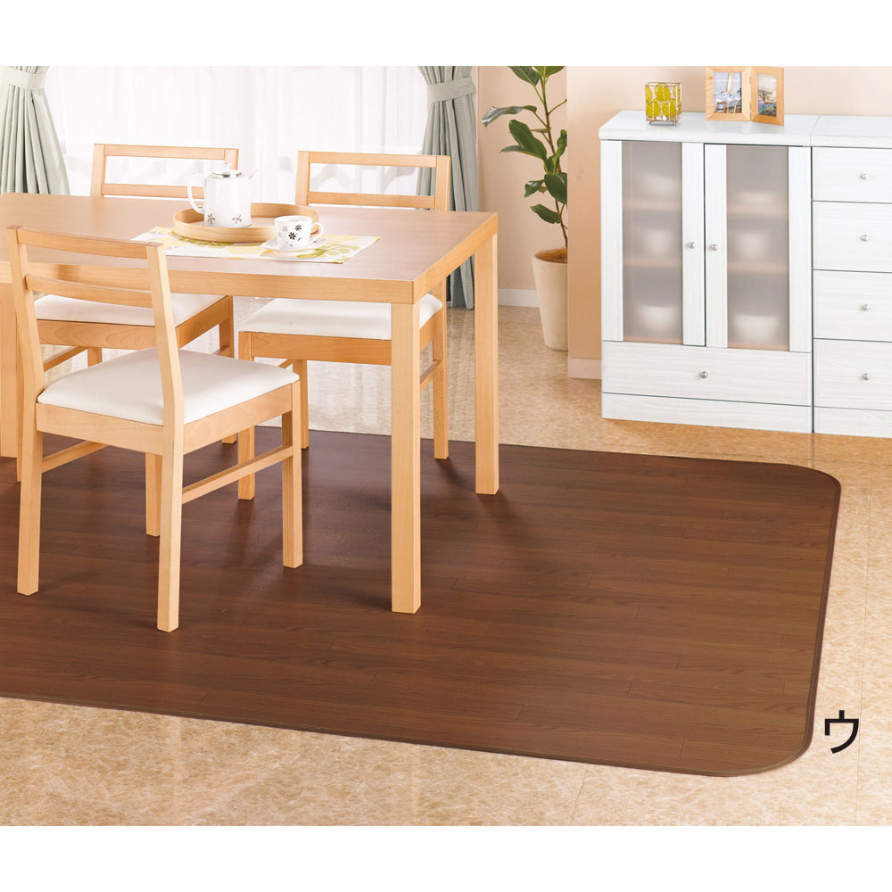 ≪約180×300cm≫ 消臭加工フローリング調ダイニングラグ ラグ 絨毯 カーペット マット 525408