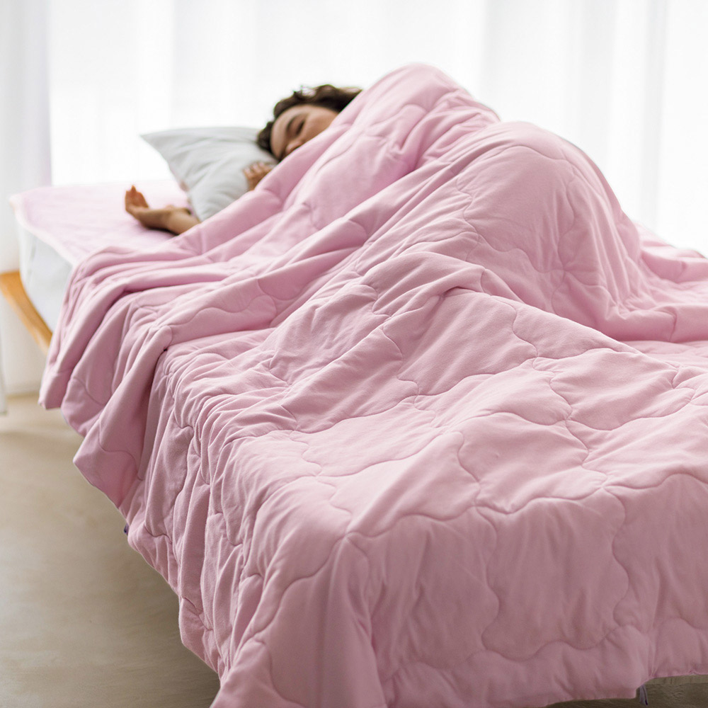 シルク真綿を綿ニットで包んだ 肌掛け布団シリーズ お得な掛け+敷きセット 肌掛け布団 ダウンケット 522407