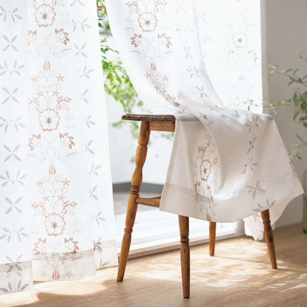 形状記憶加工 シルバーライン ドレープカーテン 2倍ヒダ 2枚セット