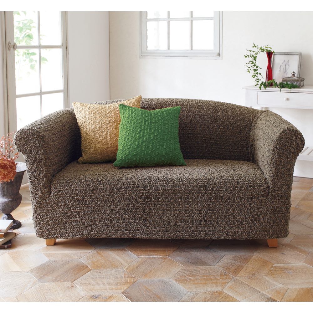 ≪2人掛用・一体型≫ スペイン製ソファカバー［クルール］ 人掛けソファーカバー ソファーカバー 524702