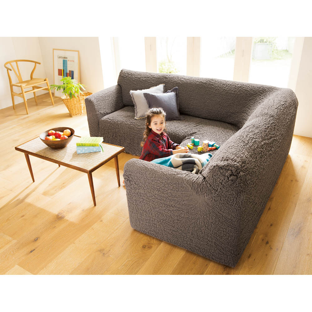 ≪アーム付き≫ イタリア製［ブックレ］ソファカバー コーナー 特殊サイズソファーカバー ソファーカバー 524812