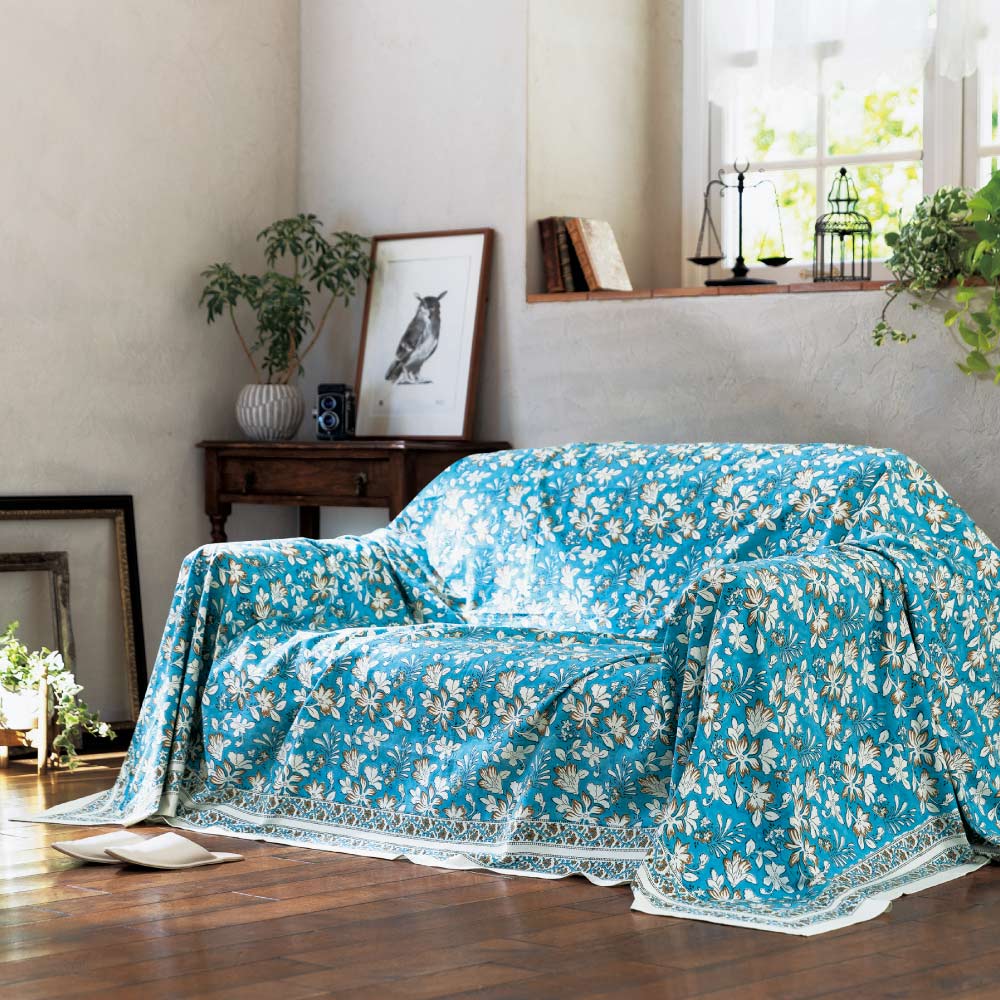 ≪約200×300cm≫ インド製綿100%マルチクロス ソファーカバー 524928