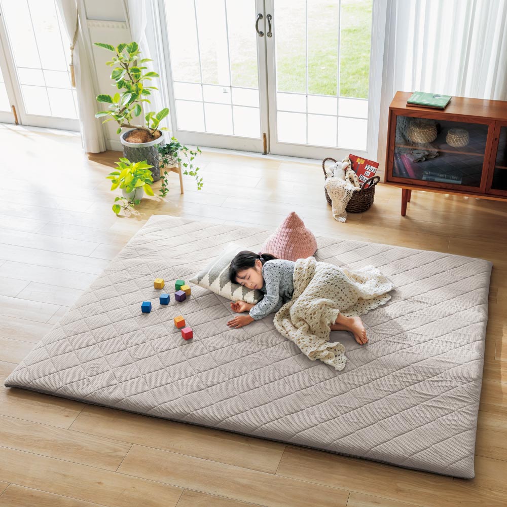 ≪約155×155cm≫ ブレスエアー(R)ラグ 洗えるラグ カーペット ラグ マット 525130