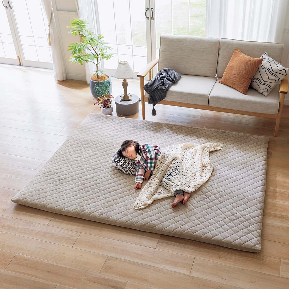 ≪約155×205cm≫ ブレスエアー(R)ラグ+専用あったかカバーお得な同色セット 洗えるラグ カーペット ラグ マット 525135