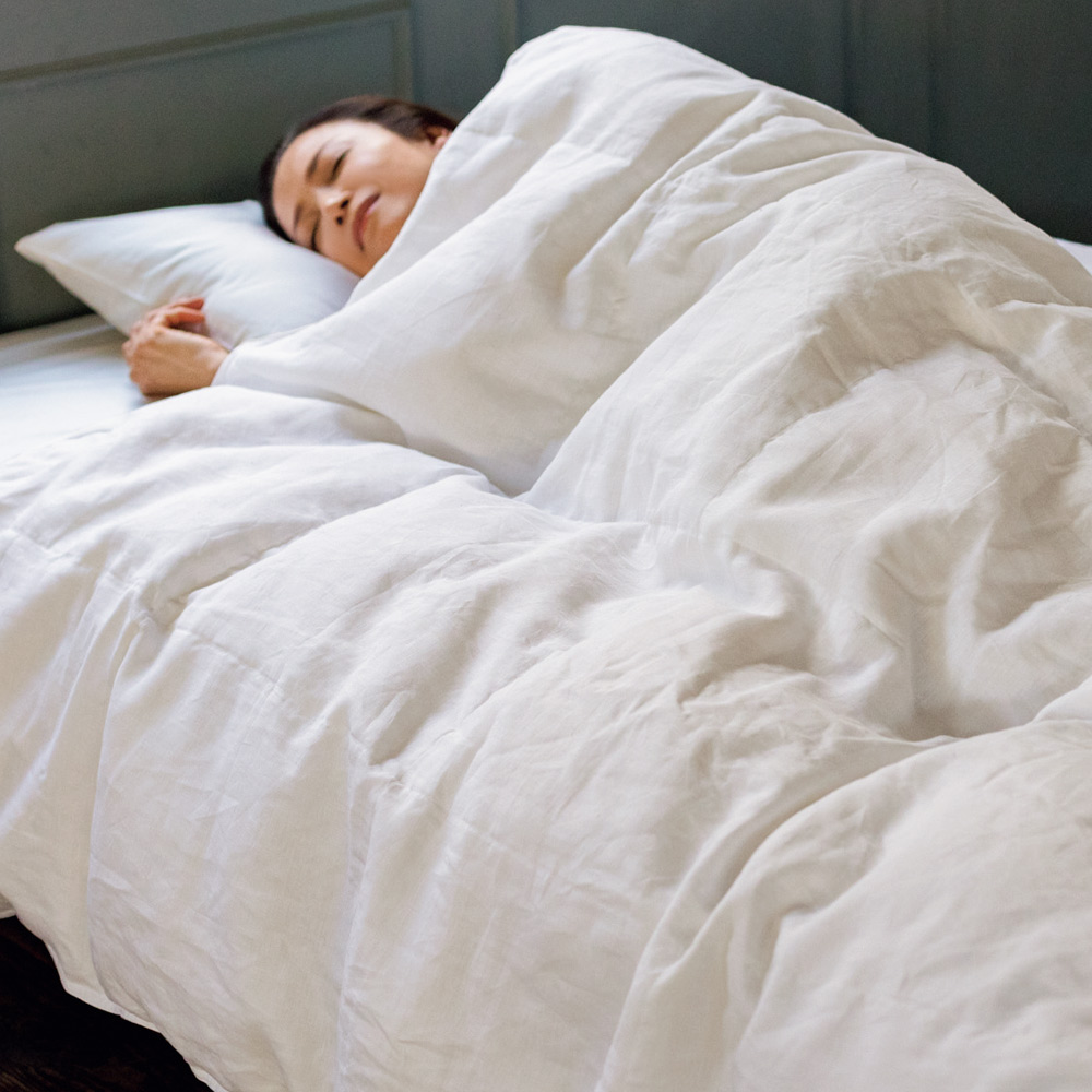 ≪ダブル≫  リネンのダウンケット 肌掛け 夏用 肌掛け布団 ダウンケット 560303