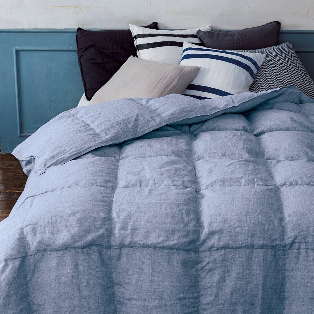 ≪セミダブル≫ リネンのダウンケット 合掛け 夏用 肌掛け布団 ダウンケット 560305