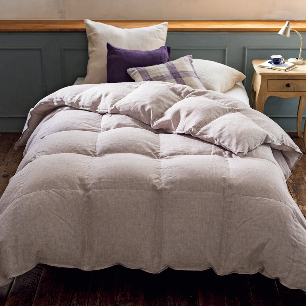 ≪セミダブル≫ リネンのダウンケット 合掛け 夏用 肌掛け布団 ダウンケット 560305