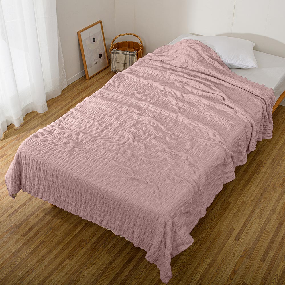 ≪ダブル≫ とろり、くしゅふわ テンセル(TM)モダール繊維混タオル寝具シリーズ タオルケット 560912