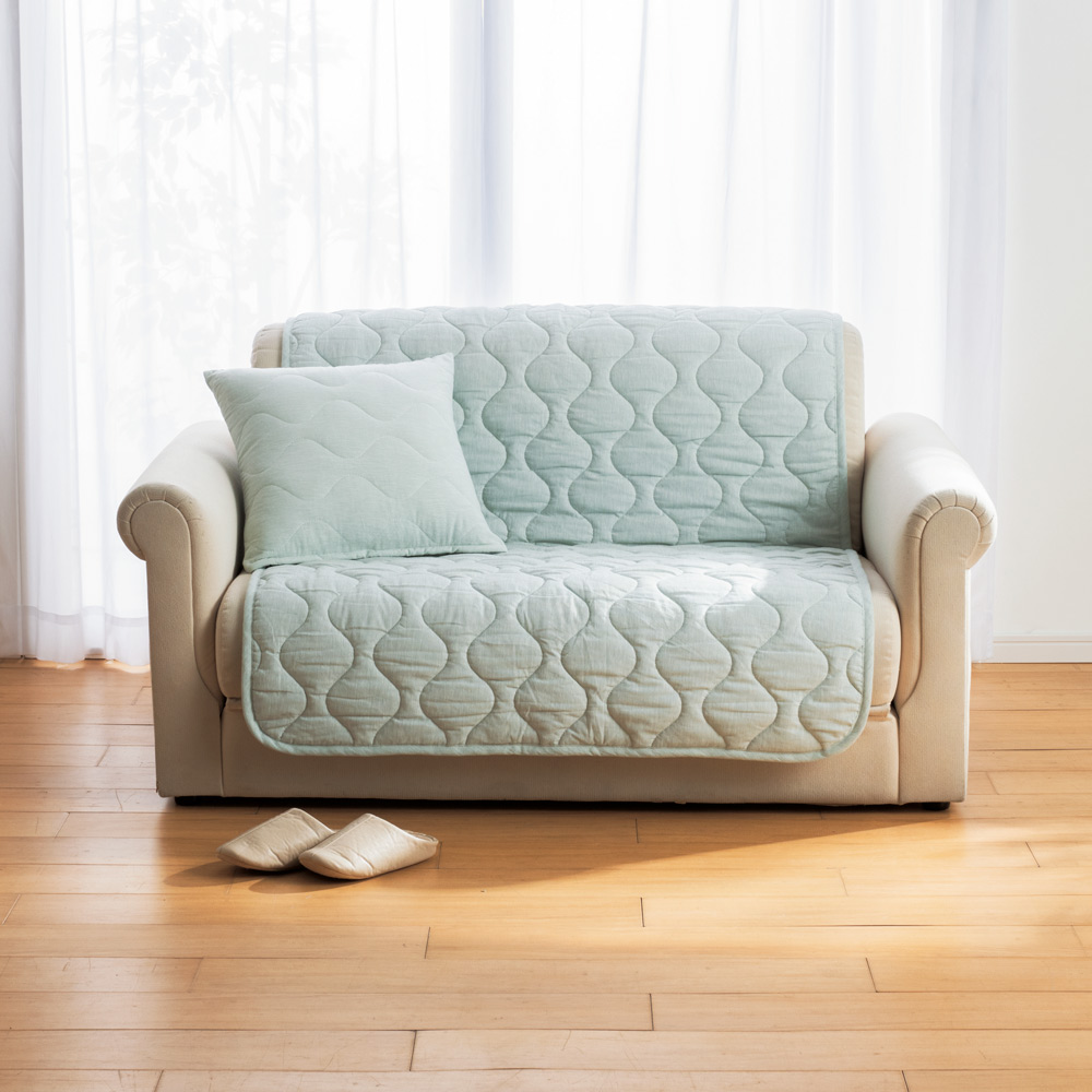 ≪2人掛・アームなし≫ 洗える綿麻混ソファカバー 人掛けソファーカバー ソファーカバー 562706