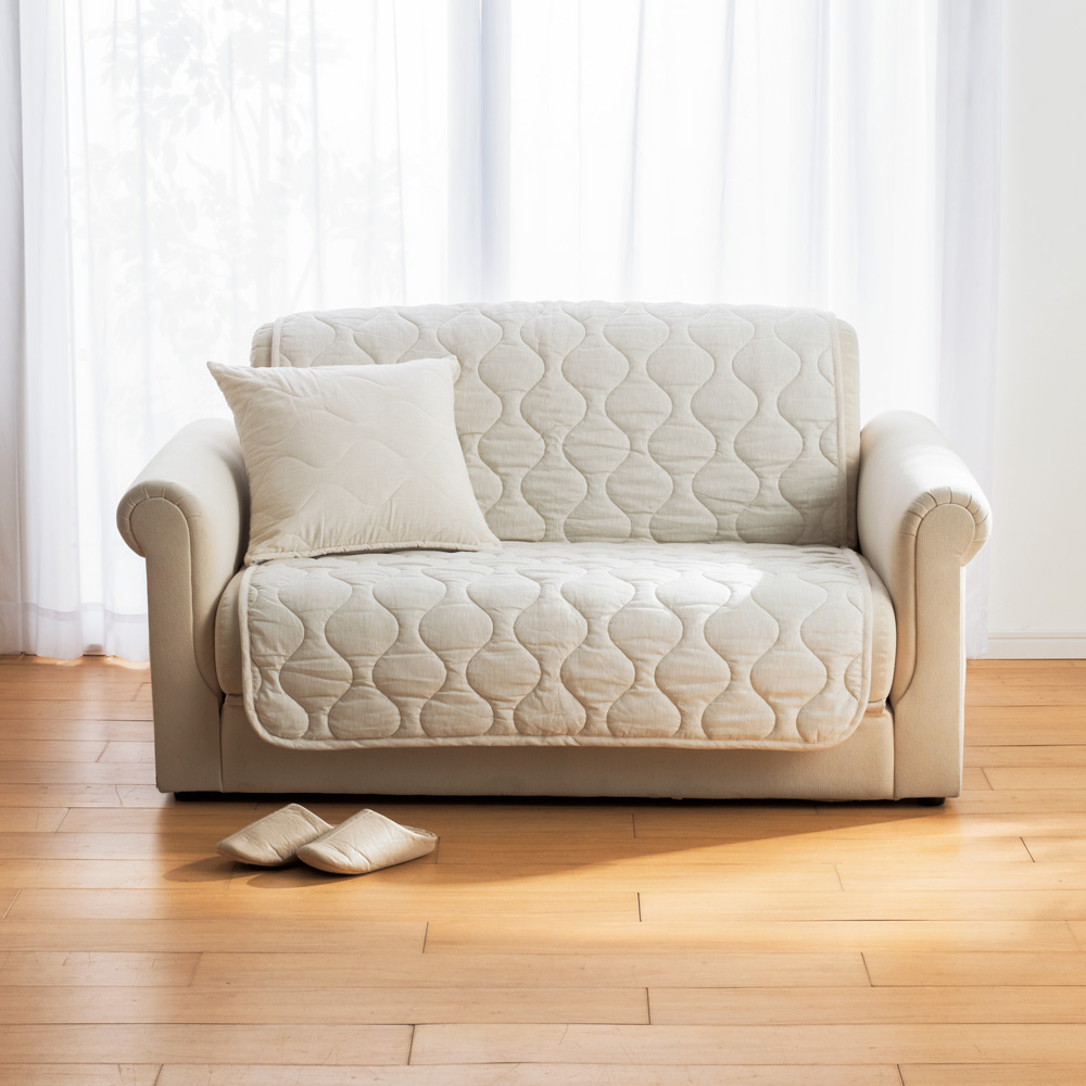 ≪2.5人掛・アームなし≫ 洗える綿麻混ソファカバー 人掛けソファーカバー ソファーカバー 562707