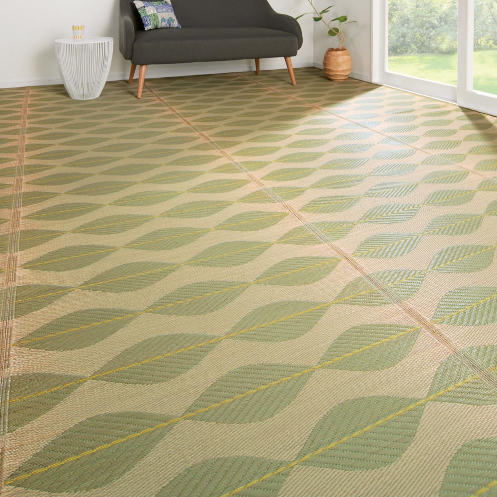 ≪裏付き・約133×200cm≫ い草ラグ〈リーブス〉 カーペット ラグ マット 562807