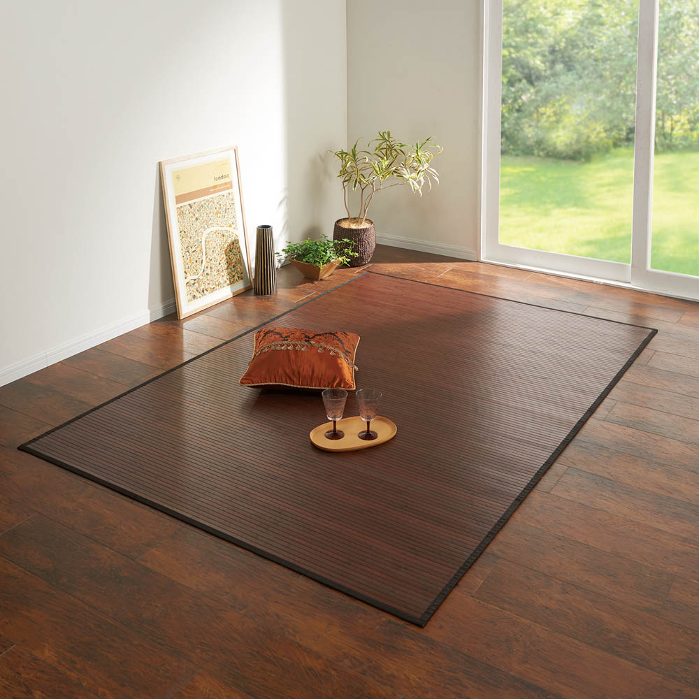 ≪約140×200cm≫ 竹ラグ カーペット ラグ マット 562953