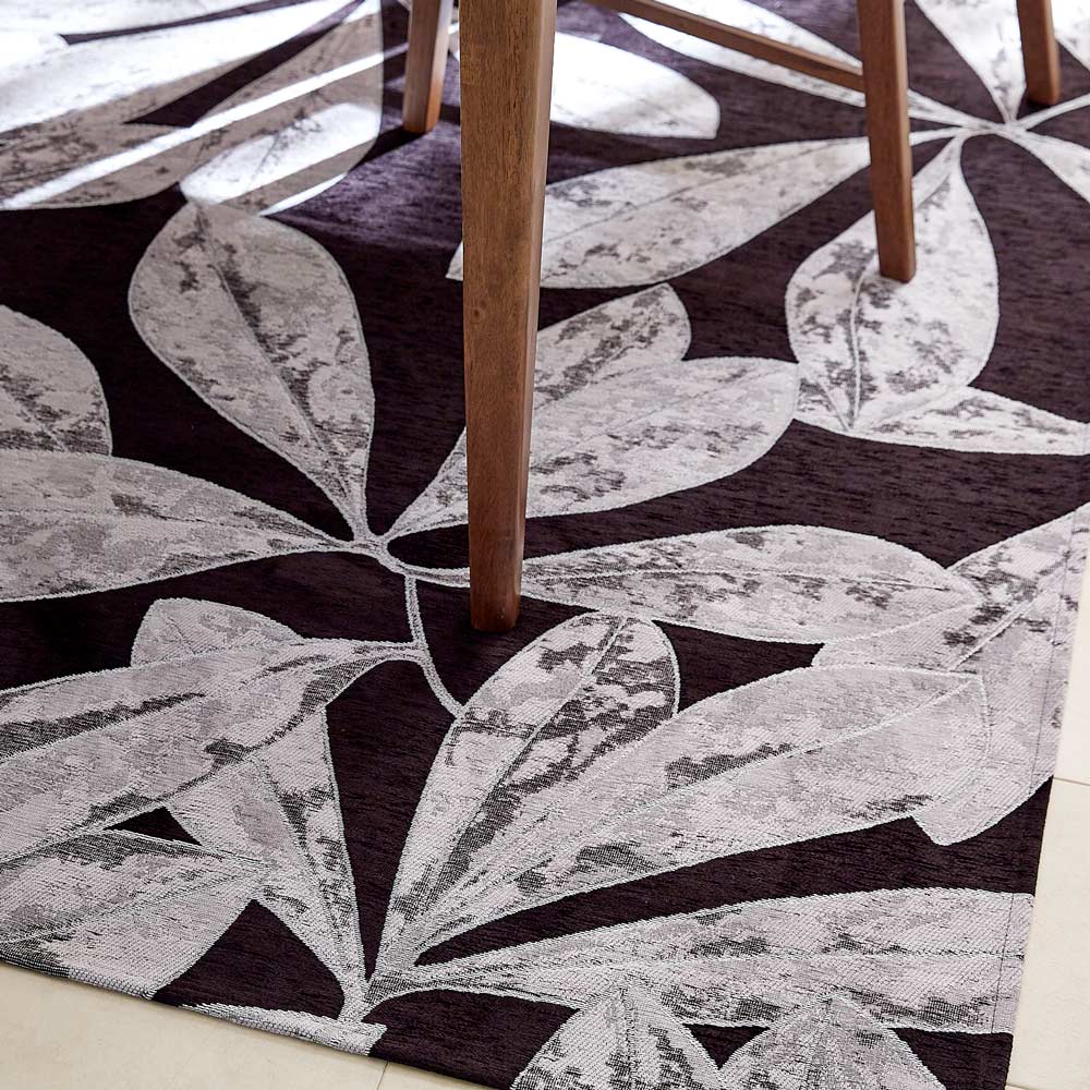 ≪約200×250cm≫ イタリア製ジャカード織ラグ〈ボタニコ〉 洗えるラグ カーペット ラグ マット 563103