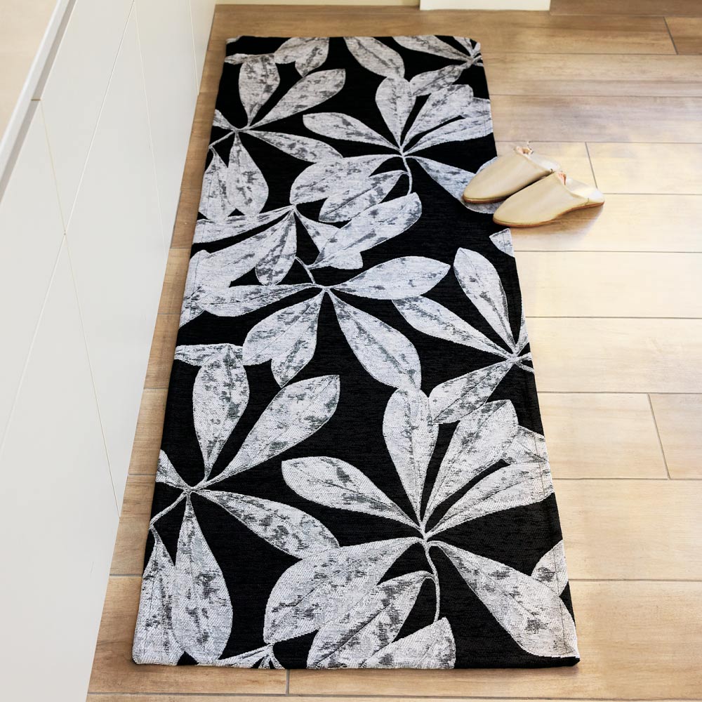 ≪約65×180cm≫ イタリア製ジャカード織マット〈ボタニコ〉 キッチンマット カーペット ラグ マット 563105