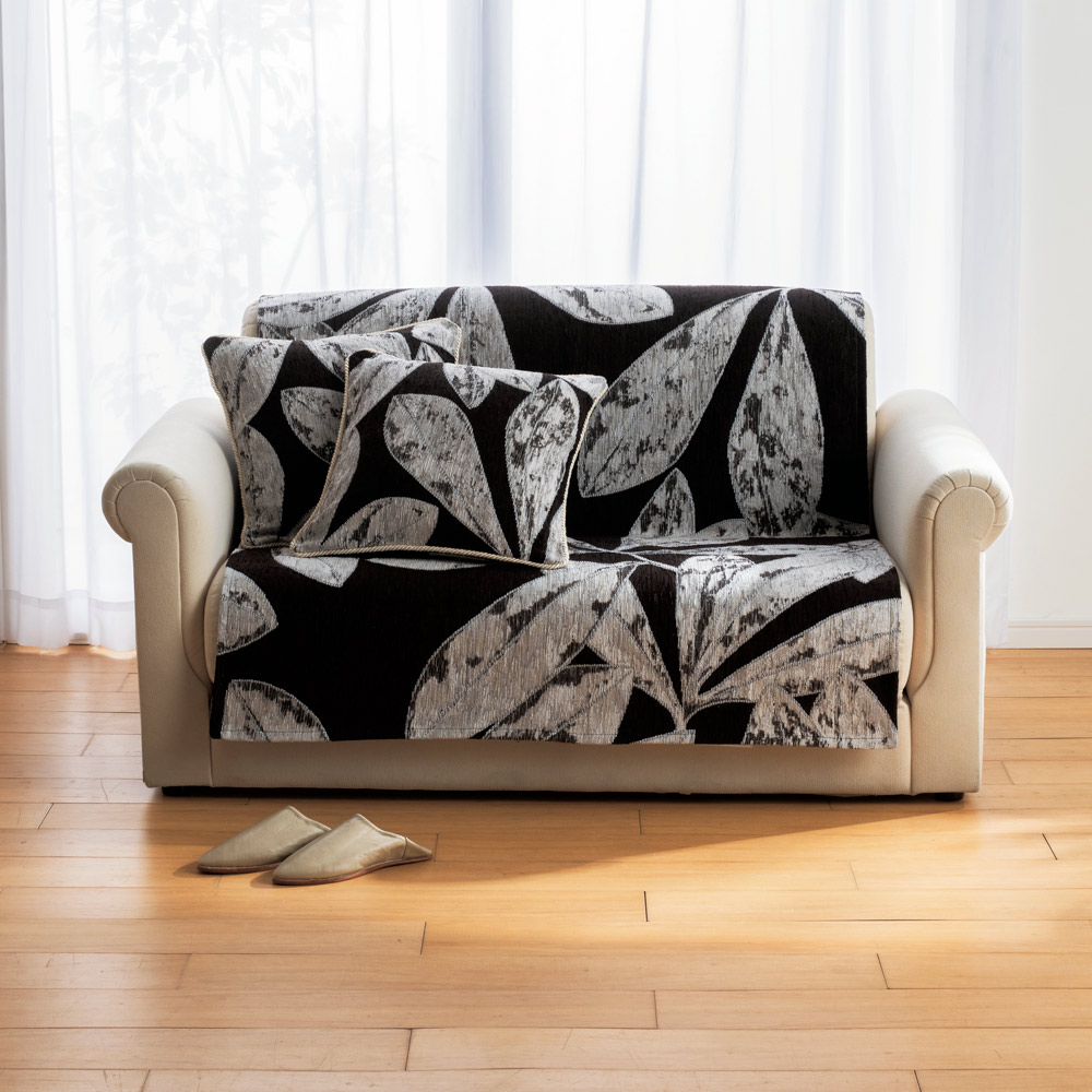 ≪2人掛 約105×175cm≫ イタリア製ジャカード織ソファカバー〈ボタニコ〉 人掛けソファーカバー ソファーカバー 563108