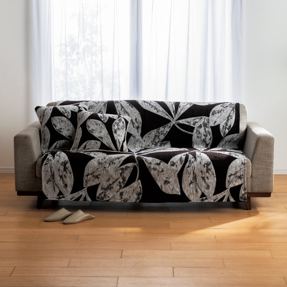 ≪3人掛 約155×175cm≫ イタリア製ジャカード織ソファカバー〈ボタニコ〉 人掛けソファーカバー ソファーカバー 563109