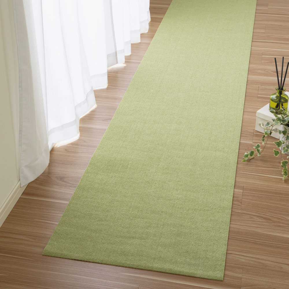 ≪約幅60×長さ600cm≫ カテキン消臭はっ水置くだけロングマット カーペット ラグ マット 563253