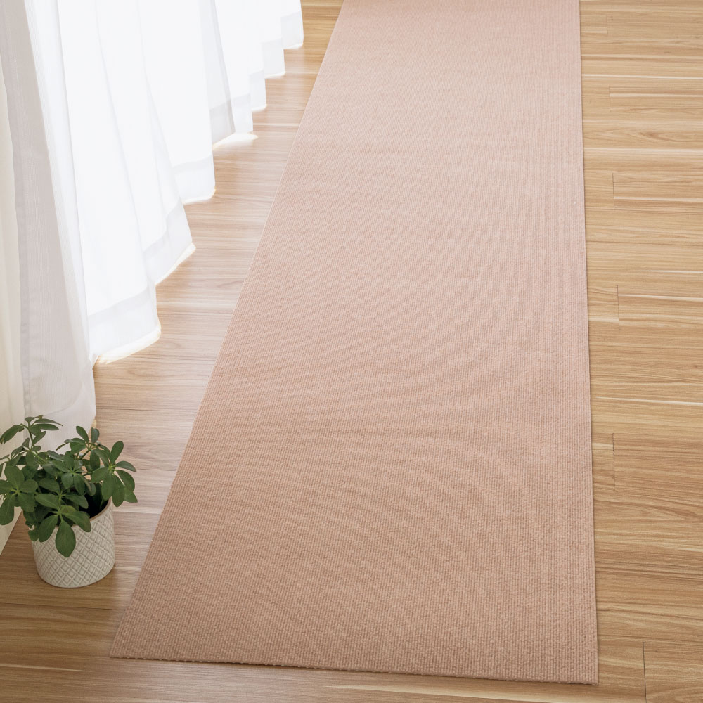 ≪約幅90×長さ600cm≫ カテキン消臭はっ水置くだけロングマット カーペット ラグ マット 563257