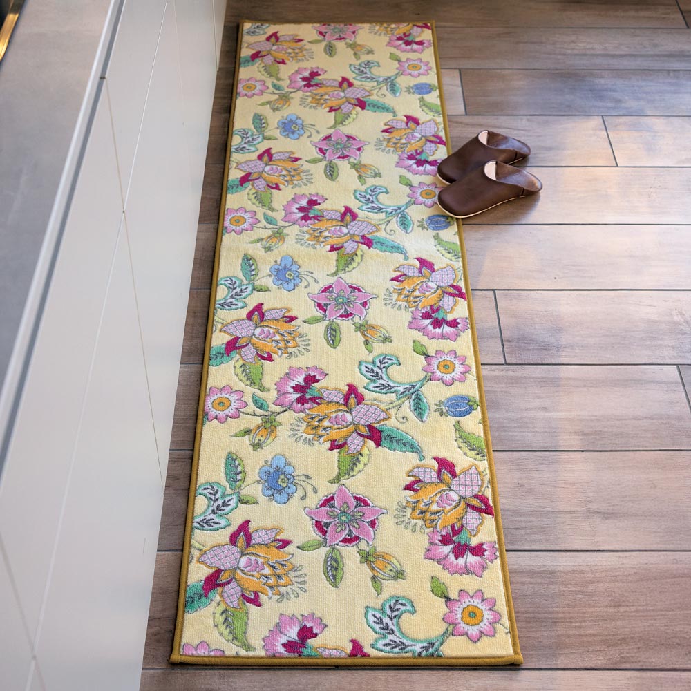 ≪約50×80cm≫ MINTON キッチンマット/マット〈シンクロナイズハドンフラワー〉 玄関マット カーペット ラグ マット 563329