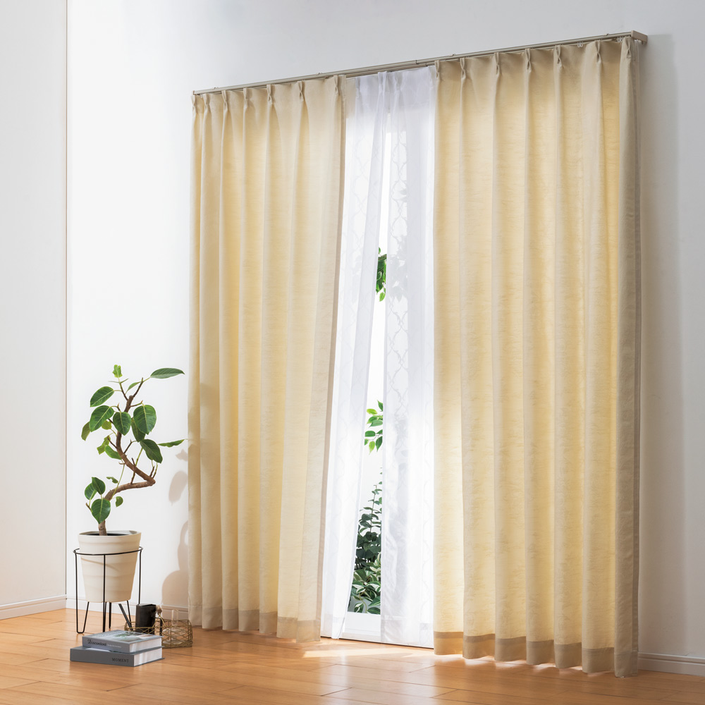 ≪幅100cm×丈205cm(2枚組)≫ オーナメント柄 遮光・遮熱カーテン 断熱カーテン 遮熱カーテン カーテン 563510