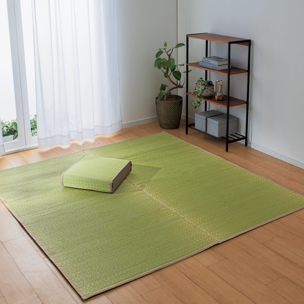 ≪約190×300cm ふっくら約12mm≫ 杉綾織カラーい草ラグ カーペット ラグ マット 564706