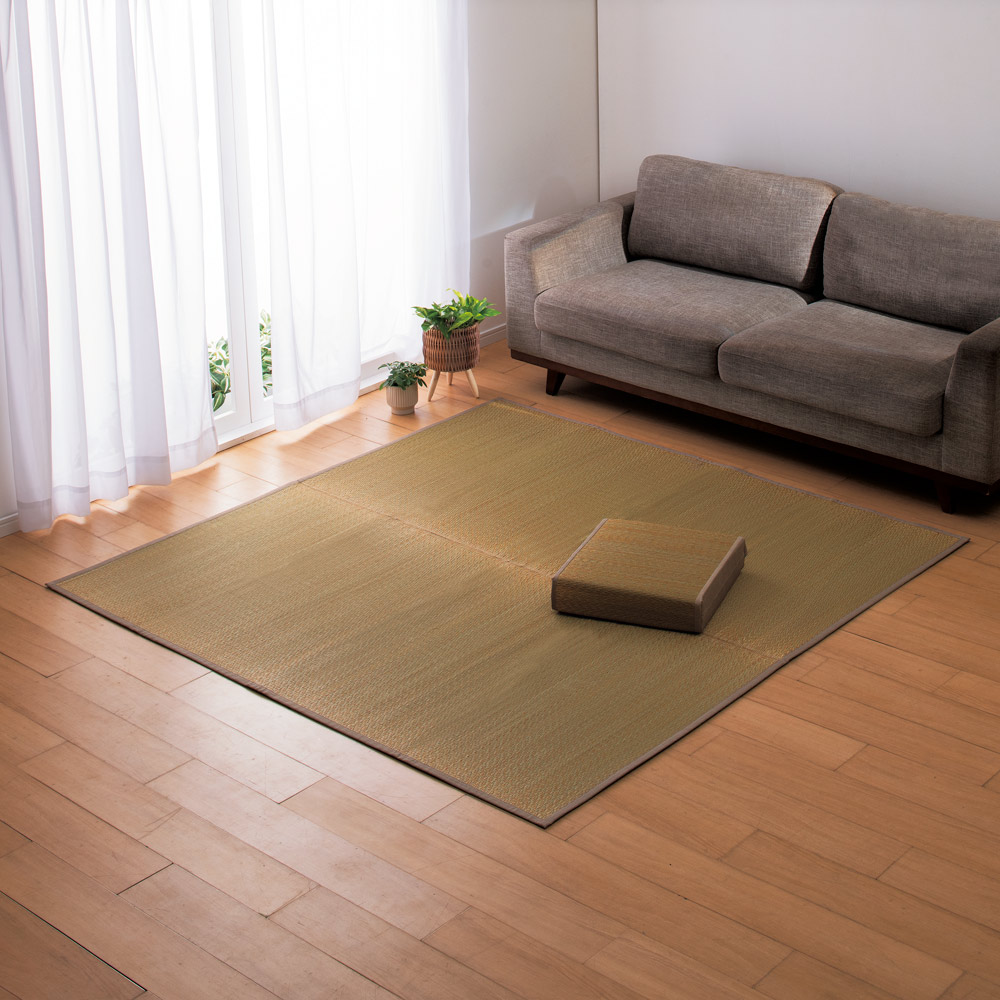 ≪約190×300cm ふっくら約12mm≫ 杉綾織カラーい草ラグ カーペット ラグ マット 564706