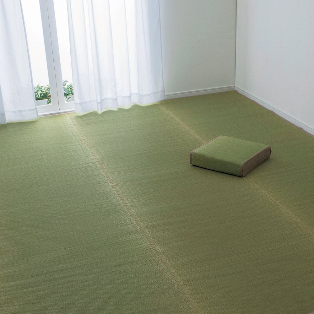 ≪8畳 約348×348cm≫ 杉綾織カラーい草 上敷き(畳サイズ) カーペット ラグ マット 564756