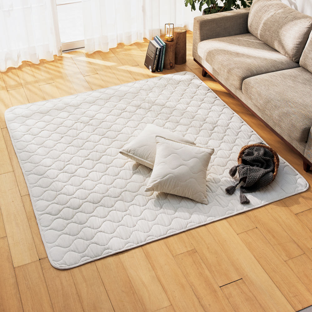 ≪約190×280cm≫ 洗える綿麻混ラグ 洗えるラグ カーペット ラグ マット 562713