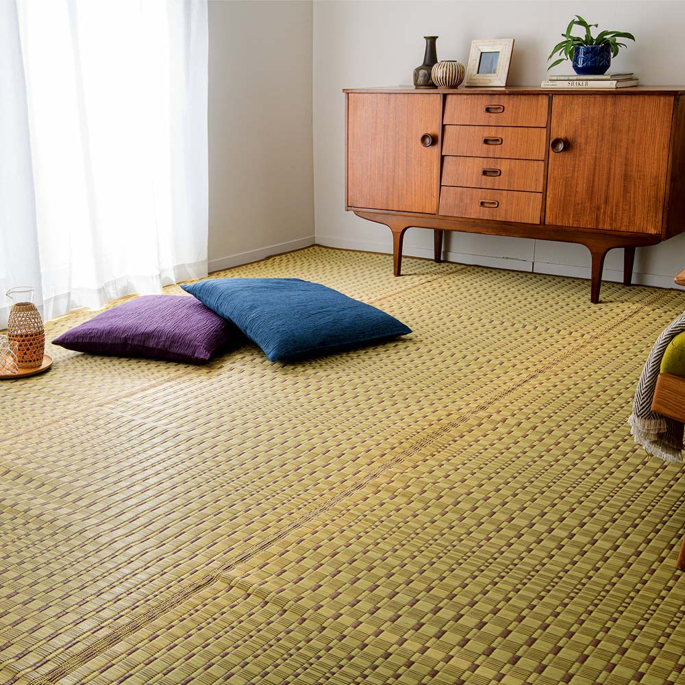 ≪10畳≫ ふっくらい草上敷き 掛川織 カーペット ラグ マット 562919