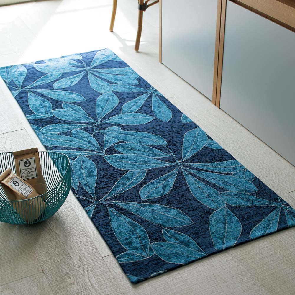 ≪約65×180cm≫ イタリア製ジャカード織マット〈ボタニコ〉 キッチンマット カーペット ラグ マット 563105