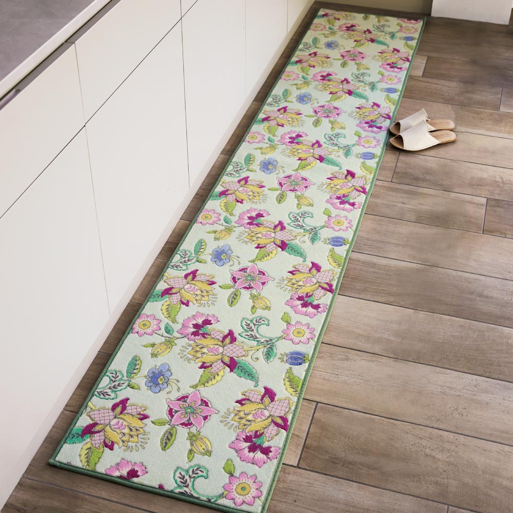 ≪約50×150cm≫ MINTON キッチンマット/マット〈シンクロナイズハドンフラワー〉 玄関マット カーペット ラグ マット 563330
