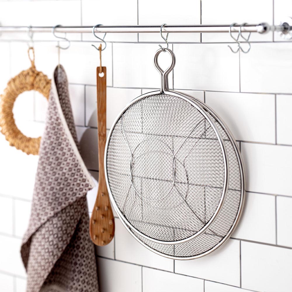 ≪24cm 2枚組≫ ステンレス 頑丈リング付き平ざる キッチンツール 580409